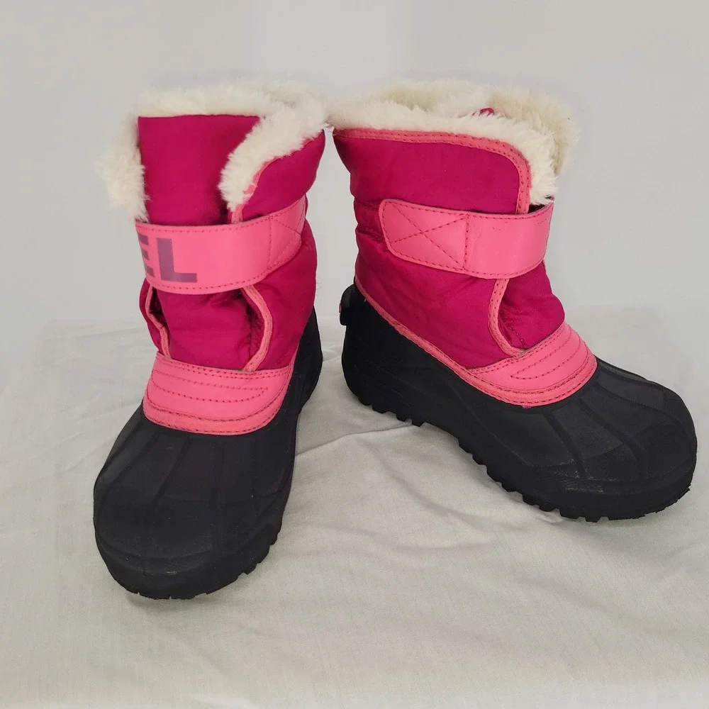 Sorel Kids' Pink Snow Commander Boots‎ ~ Fleece Lined